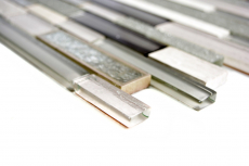 Glass mosaic natural stone rods mosaic ceramic marble beige anthracite gray white tile backsplash wall WC - MOS87SO-0223