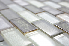 Hand-painted mosaic tile Translucent ceramic gray Brick Glass mosaic Crystal ceramic Arctic gray MOS83IC-0219_m