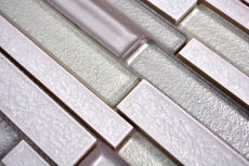 Hand-painted mosaic tile translucent ceramic white composite glass mosaic Crystal ceramic Arctic white MOS83IC-0131_m