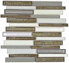 Hand-painted mosaic tile translucent ceramic gray composite glass mosaic Crystal ceramic Arctic gray MOS83IC-0239_m
