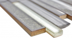 Hand-painted mosaic tile translucent ceramic gray composite glass mosaic Crystal ceramic Arctic gray MOS83IC-0239_m