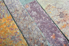 Self-adhesive natural stone wall panels slate wall cladding rust copper