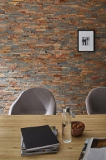 Self-adhesive natural stone wall panels slate wall cladding rust copper