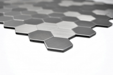 Hand pattern mosaic tile tile mirror self-adhesive aluminum silver metal hexagon metal MOS200-22MHX_m