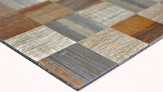 self-adhesive mosaic tile ALU gray beige metal wood look MOS200-2422