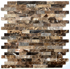 Facing brick 3D effect marble panels natural stone wall cladding self-adhesive DIY MOS200-0113