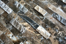Facing brick 3D effect marble panels natural stone wall cladding self-adhesive DIY MOS200-0113