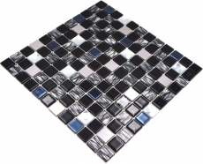 Stainless steel glass mosaic tile Self-adhesive kitchen splashback wall cladding MOS200-4CM26