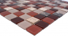 self-adhesive glass mosaic mosaic tile natural stone rose beige brown emperador MOS200-4M352