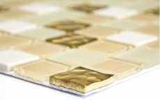 self-adhesive glass mosaic mosaic tile natural stone cream gold matt tile backsplash MOS200-4M362