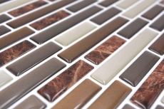 self-adhesive mosaic stick look vinyl adhesive film beige brown emperador tile backsplash kitchen