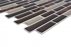 self-adhesive mosaic stick look vinyl adhesive film beige brown emperador tile backsplash kitchen