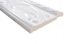 Ceramic white border SERAP structure glossy Roman look wall floor bathroom kitchen sauna WC - MOSBor-Nizza-0102