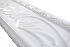 Ceramic white border SERAP structure glossy Roman look wall floor bathroom kitchen sauna WC - MOSBor-Nizza-0102
