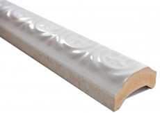 Ceramic white border TUBA white glossy MOSBor-PARIS-0102_f