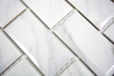 Metro Subway Tiles Ceramic Carrara Optics Facet Tile Backsplash Kitchen Backsplash BATHROOM Shower MOS26M-0203