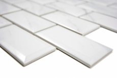 Metro Subway Tiles Ceramic Carrara Optics Facet Tile Backsplash Kitchen Backsplash BATHROOM Shower MOS26M-0203