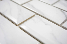 Metro Subway Tiles Ceramic Carrara Optics Facet Tile Backsplash Kitchen Backsplash BATHROOM Shower MOS26M-0203