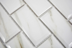 Metro Subway ceramic tiles Metro Calacatta Facette backsplash BATH shower MOS26M-0204