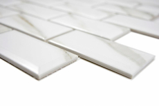 Metro Subway ceramic tiles Metro Calacatta Facette backsplash BATH shower MOS26M-0204