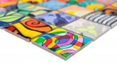 Ceramic mosaic tile Colorful retro style mosaic tiles POP UP ART design wall cladding tile backsplash