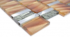 Glass mosaic mosaic tiles aluminum beige brown wall tile mirror kitchen bathroom