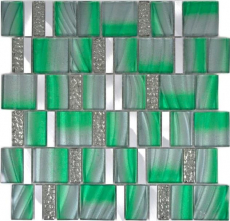 Glass mosaic mosaic tiles aluminum dilber grey green wall tile backsplash kitchen bathroom