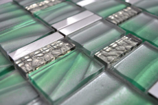 Glass mosaic mosaic tiles aluminum dilber grey green wall tile backsplash kitchen bathroom