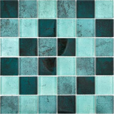 Hand pattern transparent crystal glass mosaic petrol wall tile backsplash kitchen shower bathroom MOS88-0018_m