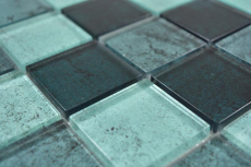 Hand pattern transparent crystal glass mosaic petrol wall tile backsplash kitchen shower bathroom MOS88-0018_m