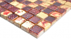 Mosaic stone resin gold red wall tile backsplash kitchen bathroom MOS88-0709_f