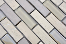 Hand pattern translucent mosaic self-adhesive composite glass mosaic stone gray glass MOS200-002_m