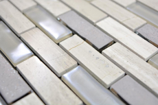 Hand pattern translucent mosaic self-adhesive composite glass mosaic stone gray glass MOS200-002_m