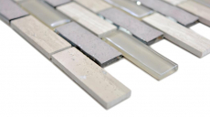 Hand pattern translucent mosaic self-adhesive composite glass mosaic stone gray glass MOS200-002_m