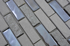 Hand pattern translucent mosaic self-adhesive composite glass mosaic stone black glass MOS200-003_m