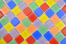 Transparent glass mosaic colorful wall tile mirror kitchen bathroom MOS63-1234_f