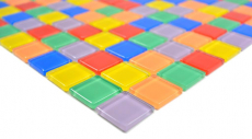 Transparent glass mosaic colorful wall tile mirror kitchen bathroom MOS63-1234_f