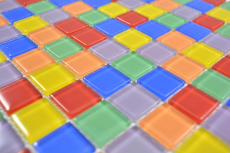 Transparent glass mosaic colorful wall tile mirror kitchen bathroom MOS63-1234_f