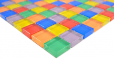 Hand pattern transparent crystal glass mosaic colorful wall tile mirror kitchen bathroom MOS88-1235_m