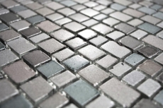 Glass mosaic mosaic mat mosaic border gray beige pastel wall tile backsplash kitchen bathroom
