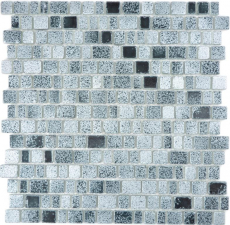 Hand pattern transparent crystal mosaic glass mosaic gray black wall tile backsplash kitchen bathroom MOS85-0203_m