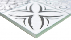 Hand pattern transparent crystal glass mosaic retro black&white wall tile backsplash kitchen bathroom MOS160-0301_m