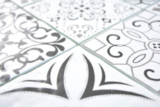 Hand pattern transparent crystal glass mosaic retro black&white wall tile backsplash kitchen bathroom MOS160-0301_m