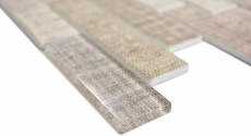 Translucent mosaic brick composite ECO glass mosaic textile beige wall tile backsplash kitchen bathroom MOS24-2099_f | 10 mosaic mats