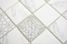 GLASS mosaic ECO Carrara look mosaic tile wall tile backsplash kitchen bathroom