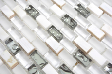 Hand pattern translucent glass mosaic composite stone shell white mosaic tile wall tile backsplash kitchen bathroom MOS86-0001_m