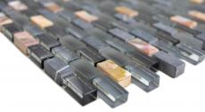 Mosaic rods composite natural stone glass mosaic brick shell black teracotta mosaic tile wall tile backsplash kitchen bathroom - MOS86-0003