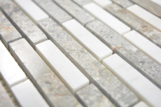Hand sample marble mosaic composite stone gray white mosaic tile wall tile backsplash kitchen bathroom MOS87-0201_m