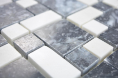 Marble mosaic stone black white mosaic tile wall tile backsplash kitchen bathroom MOS88-0302_f