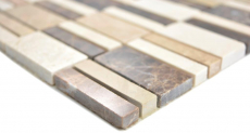 Marble mosaic stone emperador dark cremarfil mosaic tile wall backsplash kitchen bathroom MOS88-1213_f